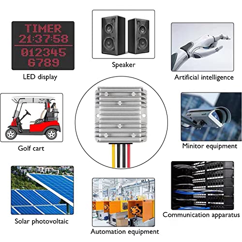 Convolater DC Напочник на напон Автоматски конвертор за зајакнување DC 9V-40V до 24V 6A чекор надолу до регулаторот за водоотпорен модул
