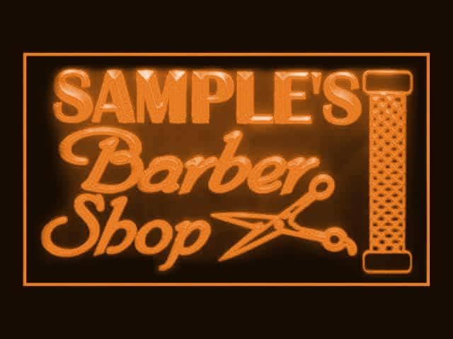 EaseSign 270022 Barber Shop Hair Beaution Salon Personalized Направете го прилагодениот вашиот текст LED светло неонски знак