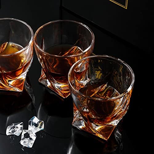 Wwybfk Виски Очила Во Собата 4, Старомоден Виски Очила, 10oz Бар Очила Поставува За Шкотски Виски, Бурбон, Коктел