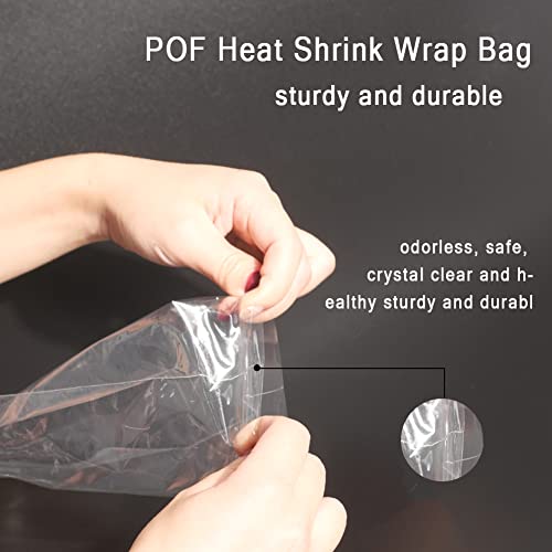 Чувствувачи 500 парчиња се намалуваат торби за завиткување 6 x 6 инчи, ПОФ -без мирис на топлина, смалување на топлината, вреќи