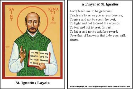 Молитви картички Свети Игнатиј Лојола - сет од 100