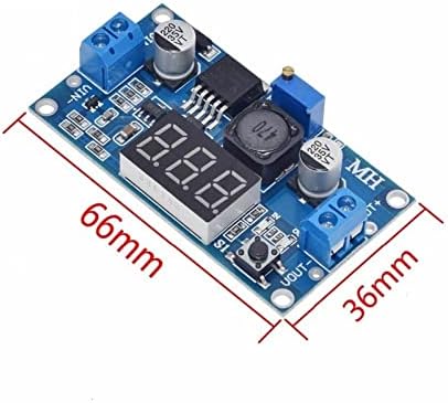 Hiigh Модул за напојување + LED Voltmeter DC-DC прилагодлив чекор-надолу модул за напојување со дигитален дисплеј 1 парчиња
