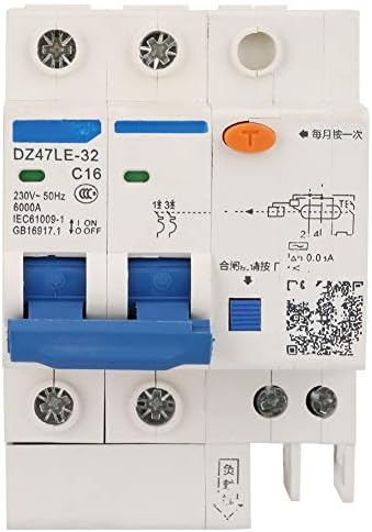 Fafeicy 230v/16a Заштита Од Истекување DZ47LE-32 2P+2 C16 Прекинувач За Преостаната Струја 230v/16A, Прекинувач