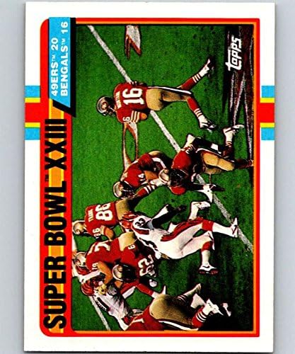 1989 Топпс 1 Супер Боул XXIII 49ers NFL Фудбалска картичка NM-MT