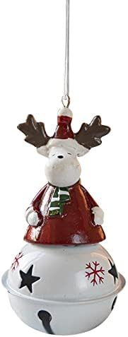 Гном украс сет 12 Божиќна боја смола снежен човек железо bellвоно приврзоци креативни украси за новогодишни елки