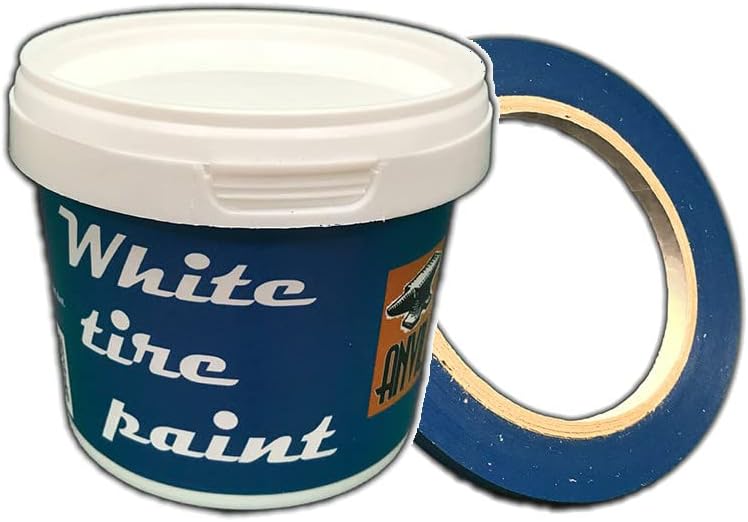 Anvil бела wallидна гума боја - 250ml со лента за маскирање