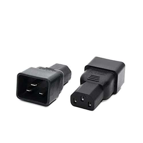 IEC 320 C13 до C20 Angled Adapter C13 во C20 AC приклучок Конвертирајте адаптер за конвертор на приклучок IEC