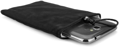 Case Boxwave Case компатибилен со Astell & Kern A & Futura SE180 - кадифена торбичка, мека велурска ткаенина торба ракав со влечење - jet Black