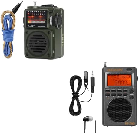 Raddy RF750 преносен AM/FM/SW/WB радио приемник со кратки бранови со Bluetooth и NOAA сигнали + Raddy RF760 Protable SSB Full