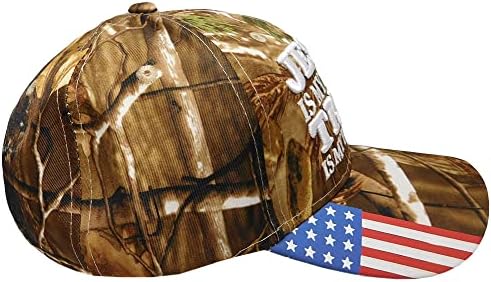 Исус е мојот Спасител Трамп е мојот претседател вистинско дрво маскирна камо во САД знаме на Бил полиестер прилагодлива извезена капа за капа на бејзбол топка