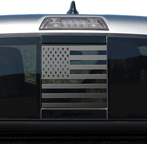 ИМПЕРИЈА РЕСТАЈЛИНГ - Назад Средно Задно Стакло Американско Знаме Налепница одговара На Тојота Такома -2022 Камион Мат Црн Прозорец Налепница