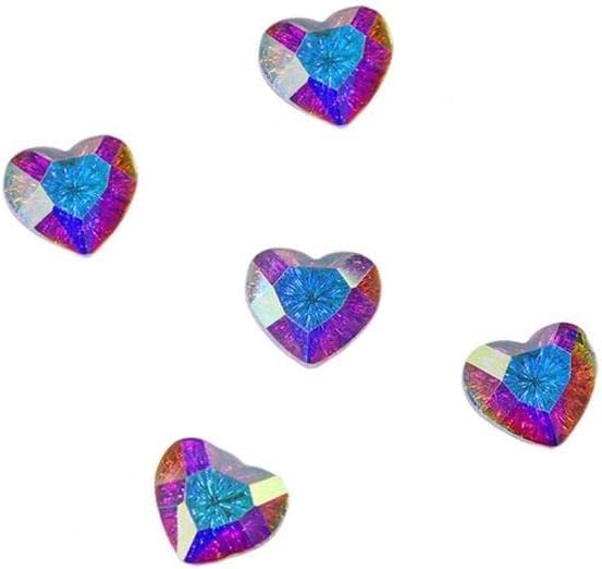 5 парчиња украси за уметност на ноктите Исклучителна светлина луксузен луксузен дијамантски срцев украс пенливи украси за нокти -