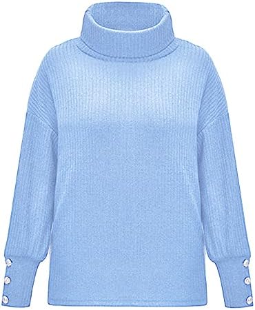 Женски џемпер пулвер 2022 Зимски лабава вклопување S-5xl Turtleneck Sweatshirts Mase Casual Elegant Keep Coneape Warm Bluse Tops Tops
