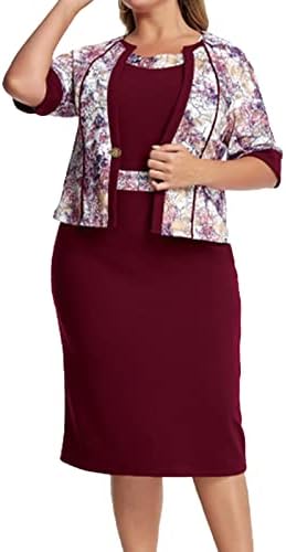 Womenените 2023 Лејди Елегантен плетен чипка Кејп Фустан плус Големина Мода печатење на половина вечерни фустани ситна големина