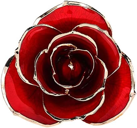 Jeanoko 24k злато натопена роза, отпорност на корозија Декоративна фина текстура светла боја злато натопена роза за подароци