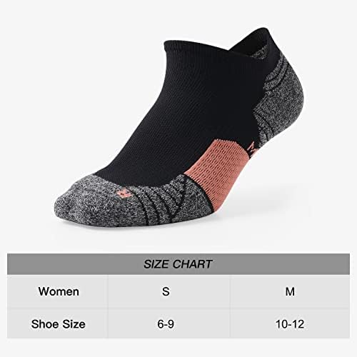 Скитајте женски атлетски чорапи за трчање 7 пара дебели перничиња на глуждот за жени за жени спортуваат чорапи со ниско сечење