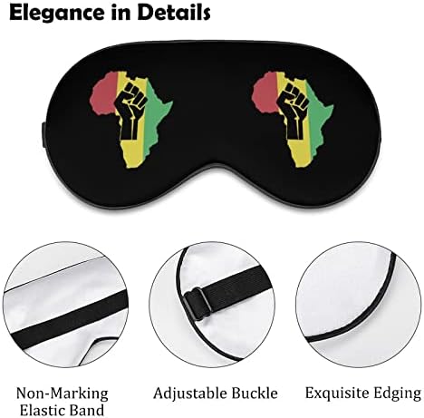 Африкански корени црна моќност меки маски за очи со прилагодлива лента лесна удобна слепило за спиење