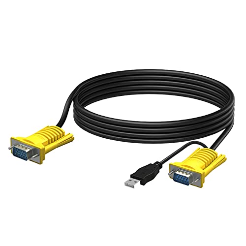KVM USB Кабел 10ft Поврзете СЕ СО KVM VGA Прекинувачи, 2 во 1 VGA KVM USB Тастатура/Глувчето Кабел И Монитор Кабли ЗА 801UKL