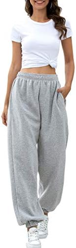 Хесаип женски високи половини џемпери тренингот Активни џогери панталони со дното на салон