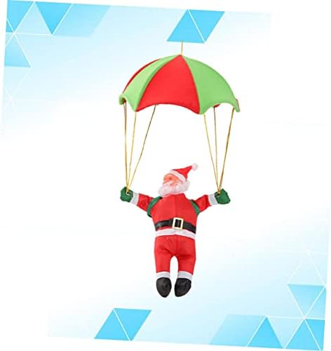 Toyvian 1pc Електрични Возење На Играчки Падобран Дедо Мраз Дедо Мраз Падобран Бебе Подарок Домаќинство Црвено