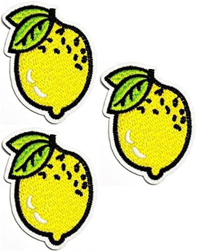 Жолто Овошје Од Лимон Шие На Закрпи Цртани Везени Апликации Лепенки За Налепници Декорација Поправка За Ранци Фармерки Капачиња