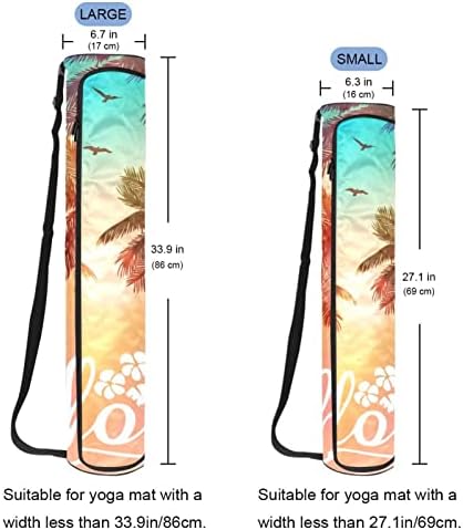 Јога Мат Торба, Летна Плажа Алоха Палма Вежба Јога Мат Превозникот Целосна Поштенски Јога Мат Носење Торба Со Прилагодлив Ремен