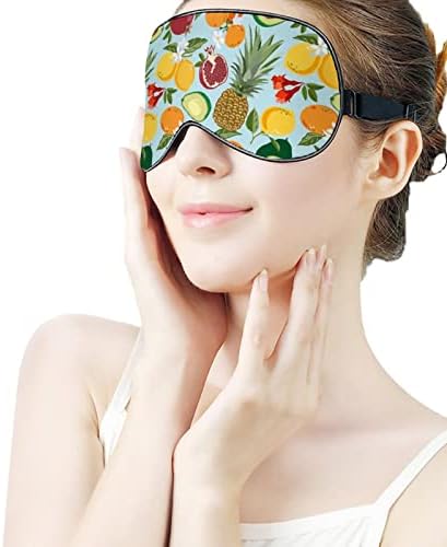 Тропска овошје ofубител на овошје, маска за спиење, удобна мека маска за очи со прилагодлива лента за глава за слепи очила за очи