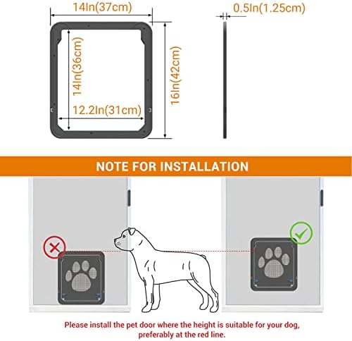 Голема Врата За Кучиња За Врата На Екранот, Лесно Инсталирајте Врата За Заклучување На Екранот За Миленичиња За Лизгачка Врата, Врата На