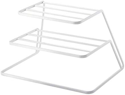 PDGJG Бело решетка за садови - тристепено кујнски решетка, кујнски кабинет, решетка за одводнување на садови, решетка за складирање на садови