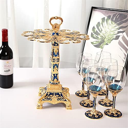 Yfqhdd Европски ретро вино стаклена решетка за вино стаклена решетка поставена бар дома мебел вино држач вино чаша