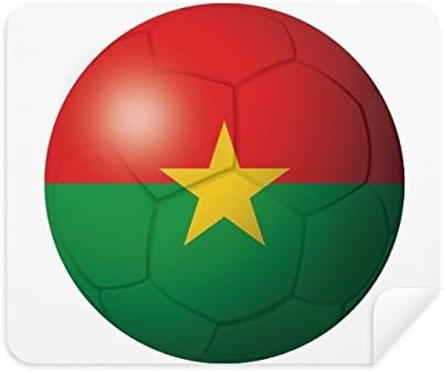 Буркина Фасо Национално Знаме Фудбал Чистење На Крпа За Чистење Екран 2 парчиња Велур Ткаенина