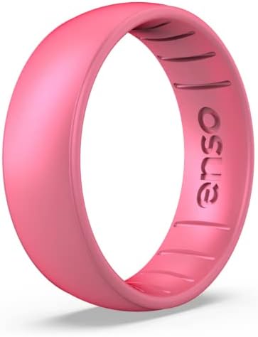 ENSO Rings Classic Legend Silicone Ring - направен во САД - ултра удобен, дишечки и безбеден силиконски прстен - машка и женска силиконска
