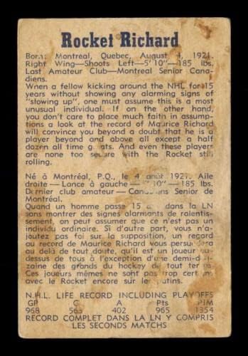 5 Морис Ричард Хоф - 1957 Паркхурст М хокеј картички оценети G/VG - Непотпишани хокеј картички