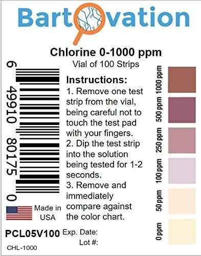 Три Шишиња од 0-200 PPM &засилувач; Едно Шише од 0-1000 Ppm Хлор Тест Ленти
