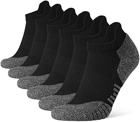 Затворени Чорапи За Глуждот За Мажи И Жени 6 Пара Амортизирани Памучни Чорапи Против Блистер Со Низок Крој Атлетски Јазичиња Спортски Чорапи