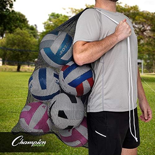 Торба за спортска опрема за спортски мрежи, зелена, 24х36 инчи - повеќенаменска, најлонска торба за влечење со заклучување и ознака за