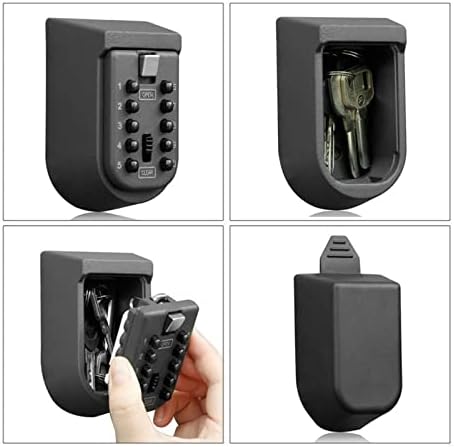 Lospu HY затворен &засилувач; Отворен Клуч За Заклучување Кутија Ѕид Монтирани Притисни Копче Комбинација Клуч Безбедно Складирање Безбедносна