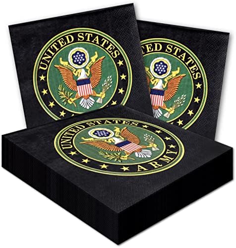 Салфетки За Ручек На Американската Армија ! 32 Американската Армија Lg. Салфетки отпечатени Во Официјално Лиценциран Печат На Армијата