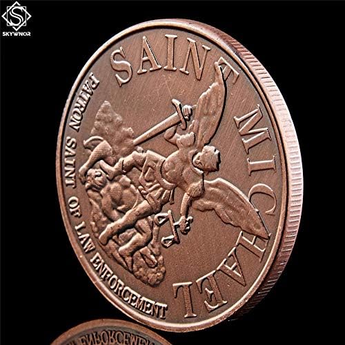 Соединетите Американски Држави во Newујорк Полициска монета Свети Мајкл бронзена токена со монети за колекционерски монети