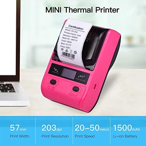 Преносен печатач за термички печатач на Liuyunqi 58мм Импресора за испорака на етикети со цени на пакетот USB NFC BT врска