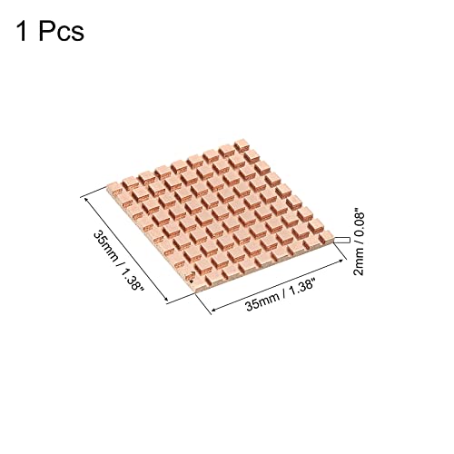 Комплет за меканикс за греење чист бакар 35x35x2mm за IC чип MOS меморија топлина дисипација со термички влошки пакет од 1