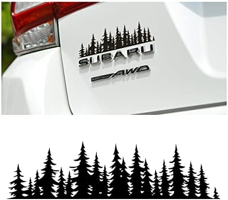 7 инчи налепници за снежно планинско дрво за автомобил, планини графички лого декларации, премиум значки за значки за амблем на задната