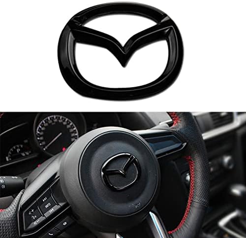 Skrepug одговара за налепница за налепница на воланот Mazda, налепница на воланот, рамката на логото, компатибилно со Mazda 3 6 CX-3 CX-5