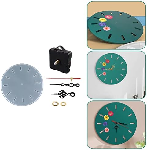 Измамнете калапи од смола од смола смола од смола Десктоп часовник 1 сет на рачен епоксиден кружен часовник DIY десктоп за украсување на калапи