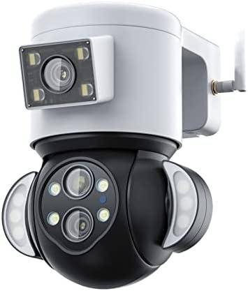VPSN камера WiFi 4MP безбедносен надзор на поплавување автоматско следење на повеќе камера со леќи