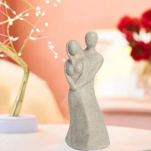 Zyxqq Статуа и скулптури дома, романтична двојка ги гушка фигурините подароци за роденден на годишнината од свадбата, loveубовни подароци