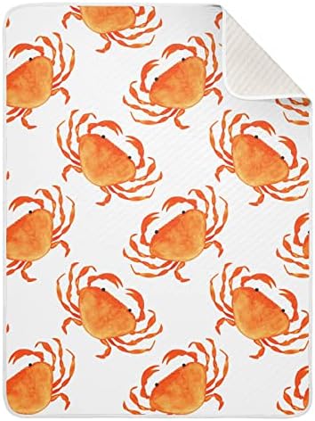 Swaddle Clabte Party Crab Crab Conte за новороденчиња, примање ќебе, лесен меко залепено ќебе за креветчето, шетач, ќебиња за расадници,