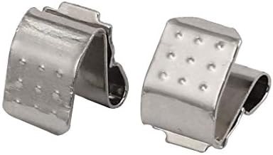 Нови LON0167 20 парчиња се прикажани сребрен тон метал сигурна ефикасност AAA PLATE PLATE SHRAPNEN CLEMP B-C-204
