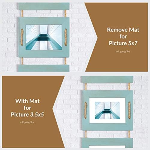 Dlquarts 5x7 виси рамки за слики, декор на wallидот на колаж, сет со фото рамка со 4-отвори, 3,5х5 со мат или 5х7 без мат, гроздобер