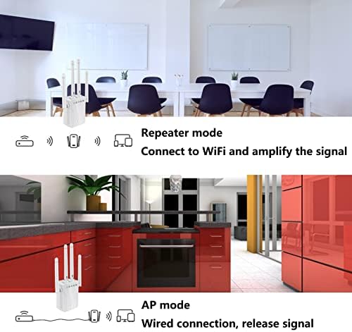 2022 Надграден 300Mbps WiFi Extender за проширување на опсегот на WiFi Интернет врска, Wodgreat безжичен сигнал засилувач за дома 2.4G, WiFi